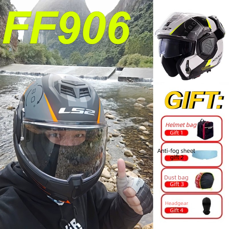 Modular Flip Up Motorcycle Helmet Dot Approved - LS2 FF906 Advant Modüler Açılır Kapanır