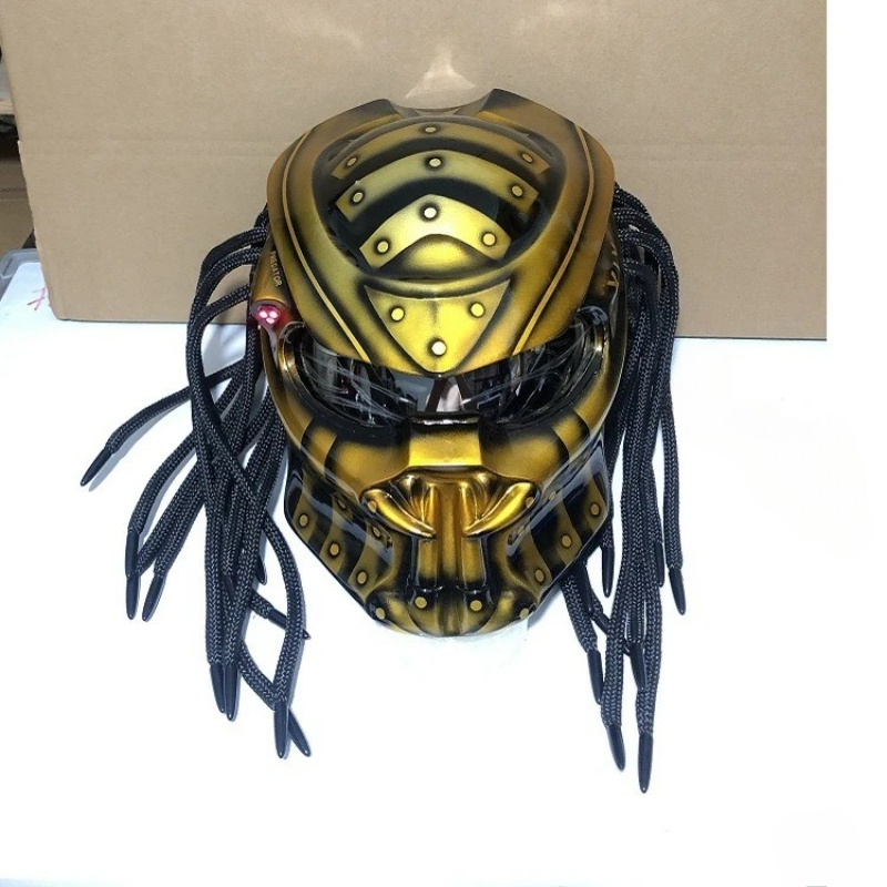 Custom Predator Motorcycle Helmet - Racing Predator Warrior Tam Yüz Motosiklet