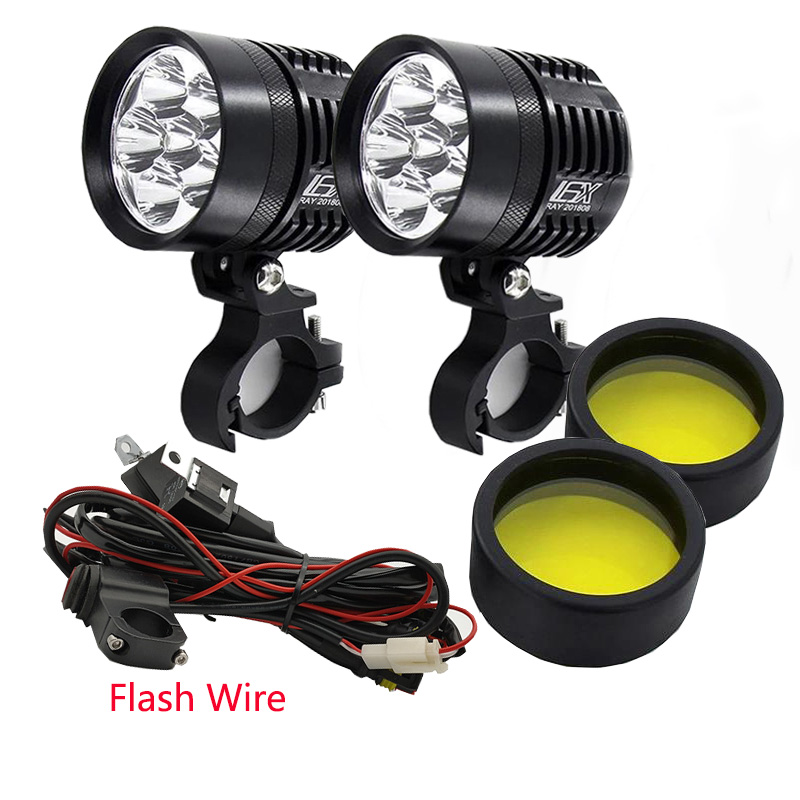 Universal Motorcycle Led Headlight Projector - 2 adet evrensel L6X far LED