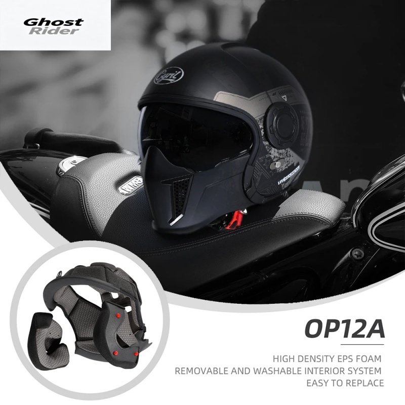 Quick Release Buckle Motorcycle Helmet - OP12A Modüler Motosiklet Kaskı, Çift Vizörlü,