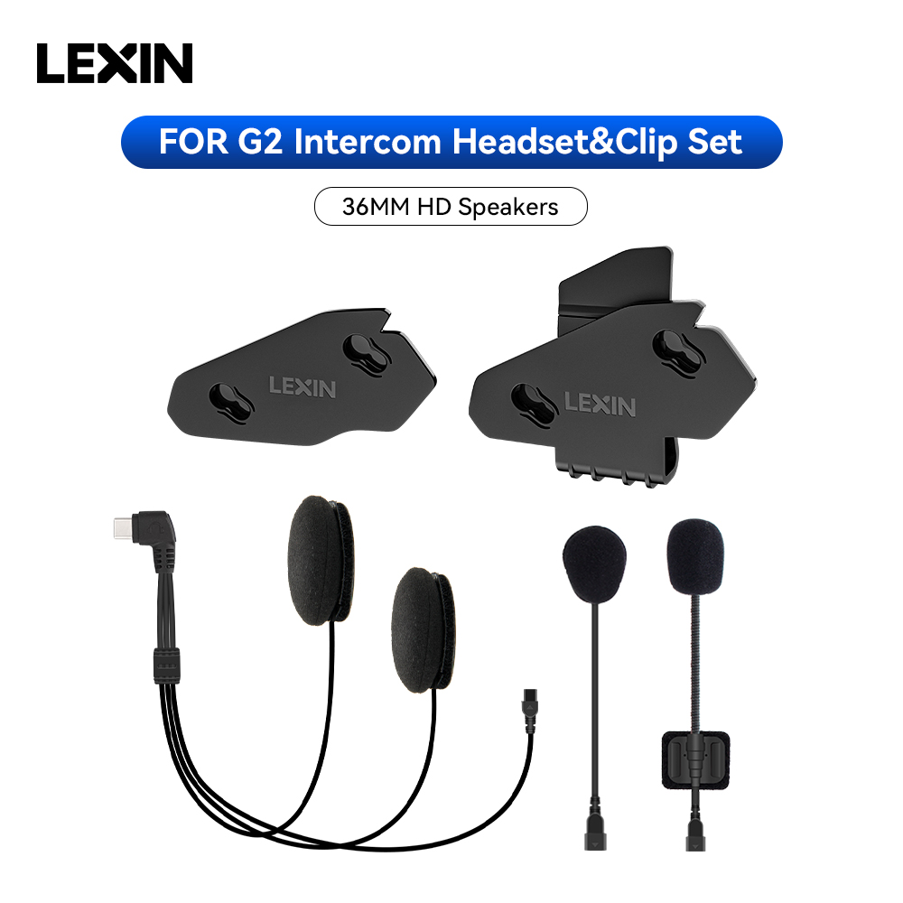 Universal Motorcycle Helmet Intercom Headset - LEXIN-G2 Motosiklet Interkom Kulaklık ve Klip