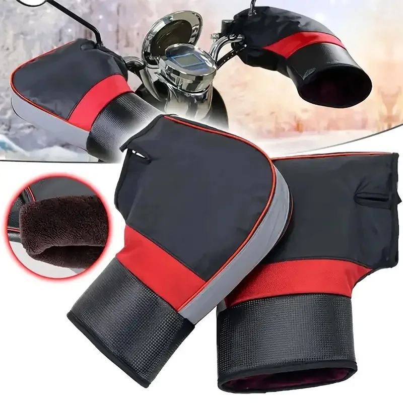 Riding Gear - Motosiklet gidonu manşonları kalın sıcak yağmur