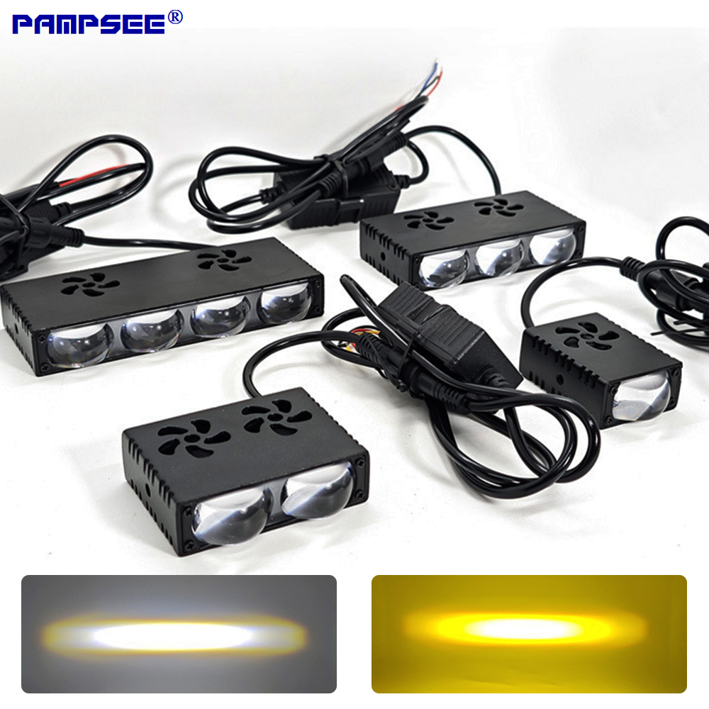 Universal Motorcycle Led Headlight Projector - Araba Izgarası LED Far Çalışma Lambası