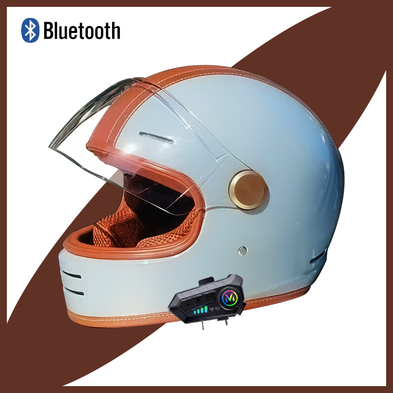 Vintage Open Face Retro Helmet - Vintage Casque Motosiklet Kaskı - DOT