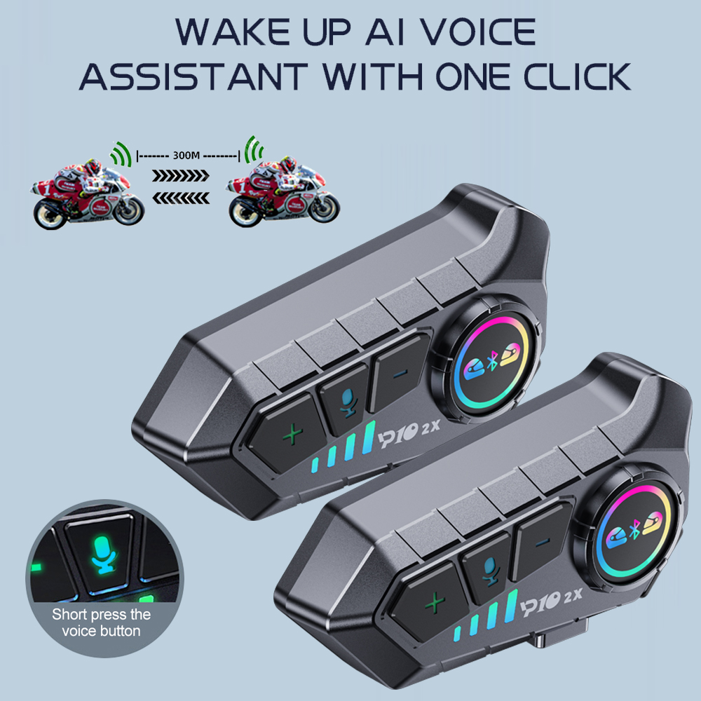 Universal Motorcycle Helmet Intercom Headset - Y10 2x Motosiklet Interkom Bluetooth Kulaklık