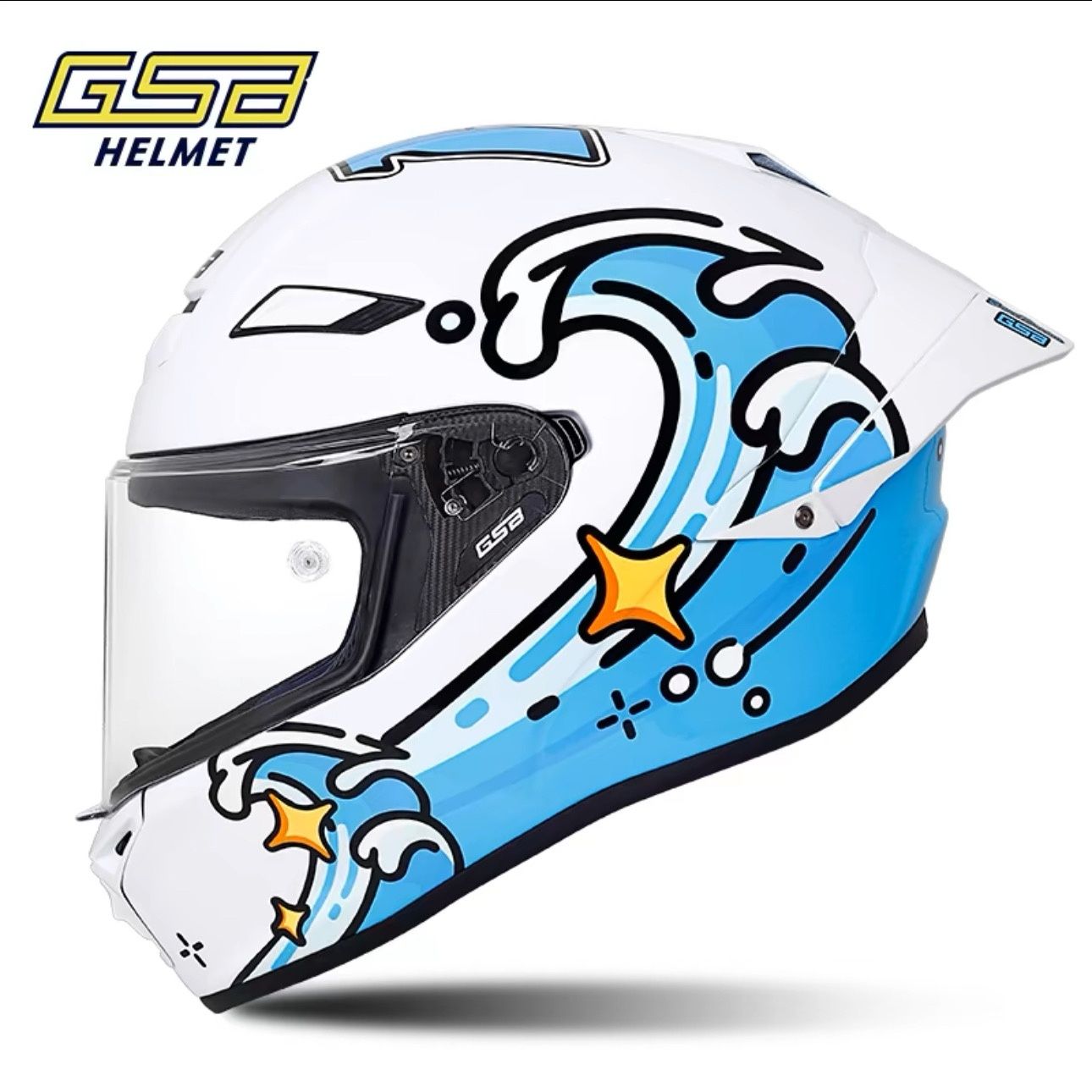 Carbon Fiber Lightweight Motorcycle Helmet - GSB Karbon Fiber Kask RC5 Motosiklet