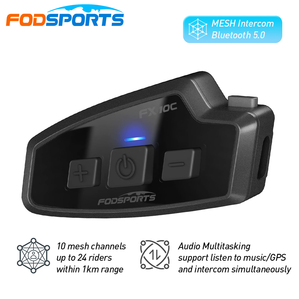 Universal Motorcycle Helmet Intercom Headset - Fodsports FX 10C Motosiklet Örgü Interkom