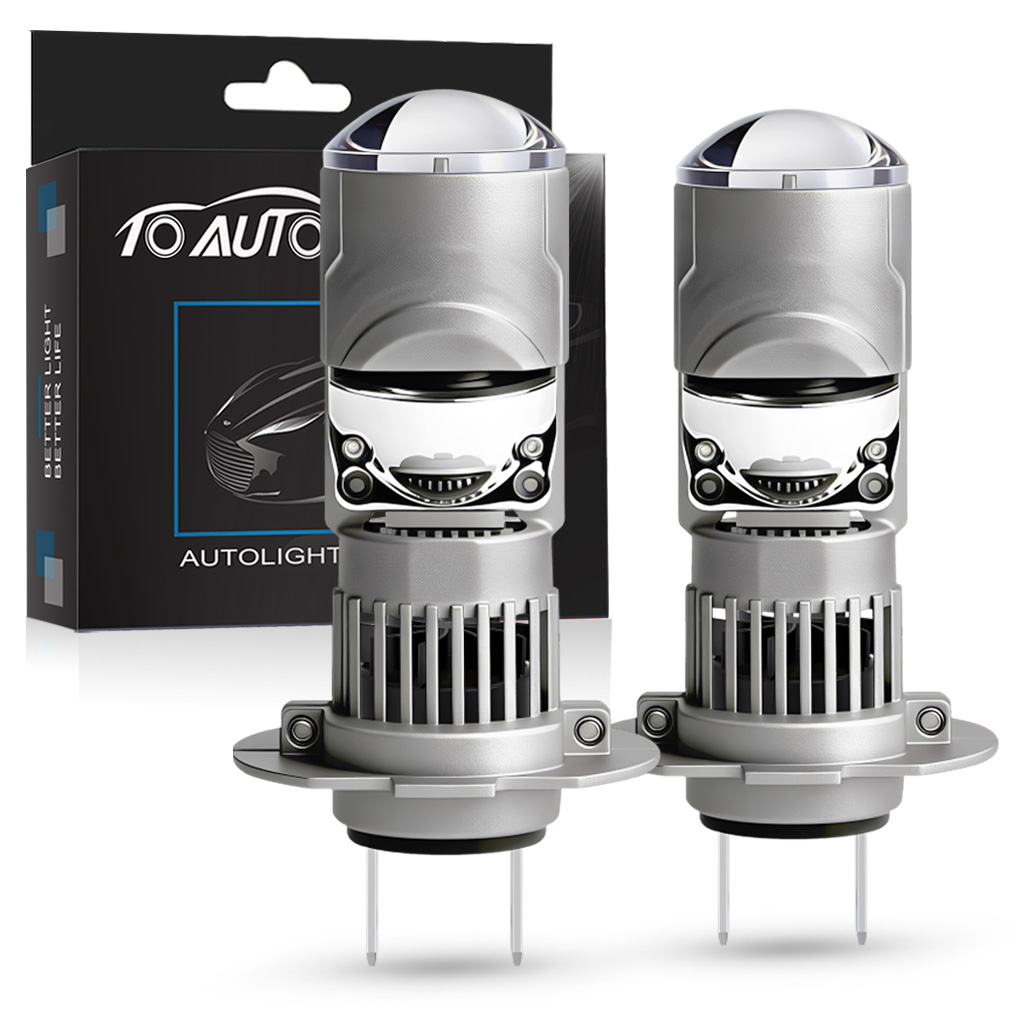 Universal Motorcycle Led Headlight Projector - H7 LED Far Projektör Lensi Canbus