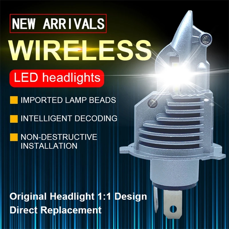 Universal Motorcycle Led Headlight Projector - EURS H4 LED farlar 16000LM 80W