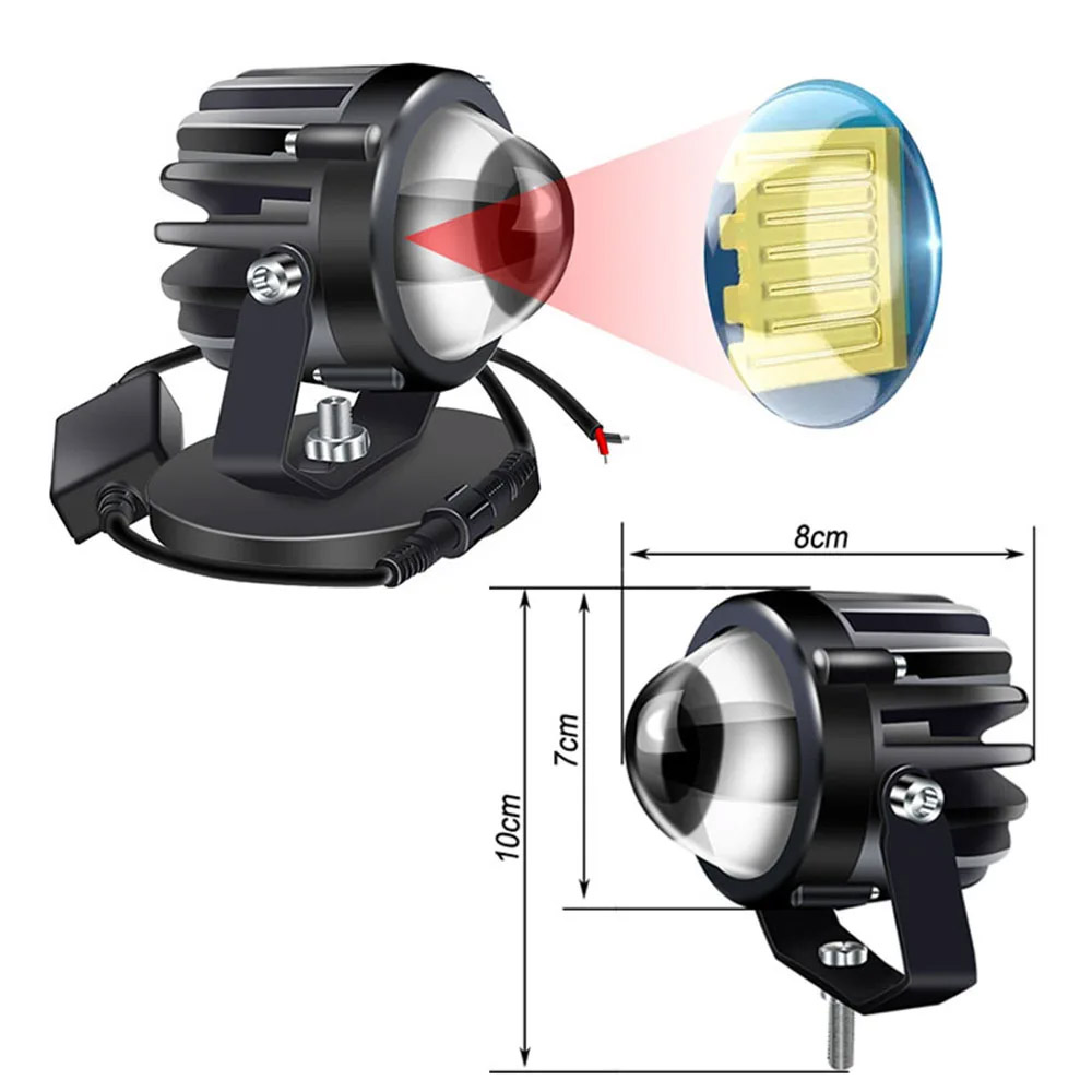 Motosiklet yansıtıcı lazer ışı - Universal Motorcycle Led Headlight Projector incelemesi ve fiyatı