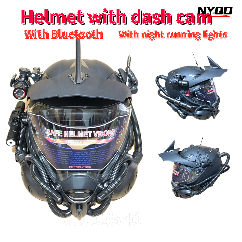 Ralli kask motosiklet kask off - Full Face Motorcycle Helmet With Bluetooth incelemesi ve fiyatı