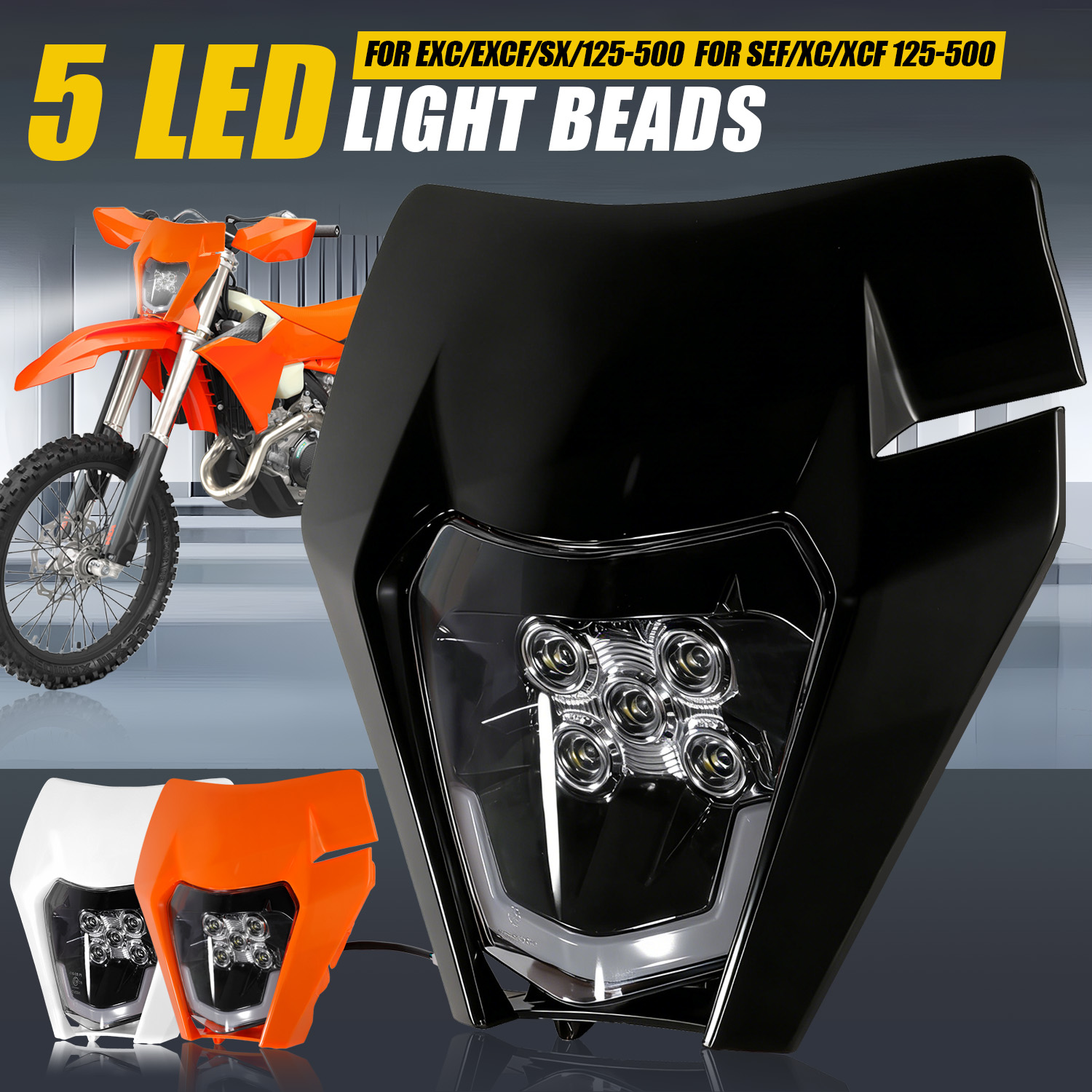 5 LED'li Far Lambası, KTM SX S - Universal Motorcycle Led Headlight Projector incelemesi ve fiyatı