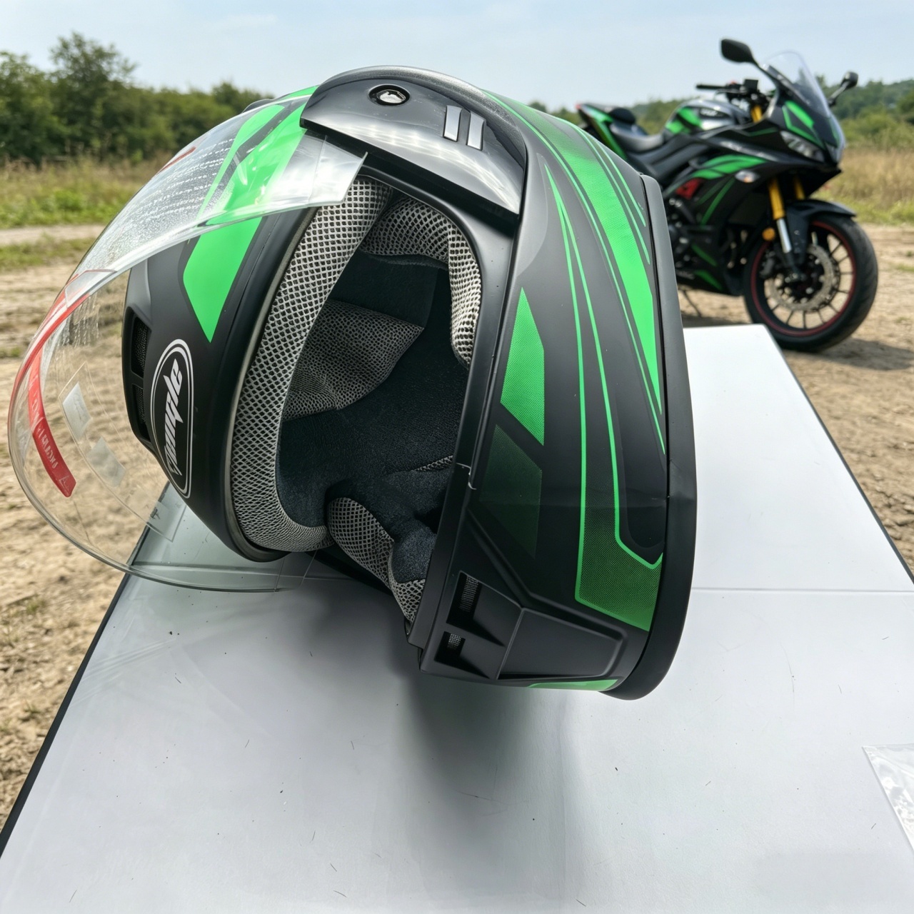 Erkek Tam Yüz Motosiklet Kaskı - Dual Visor Motorcycle Racing Helmet incelemesi ve fiyatı