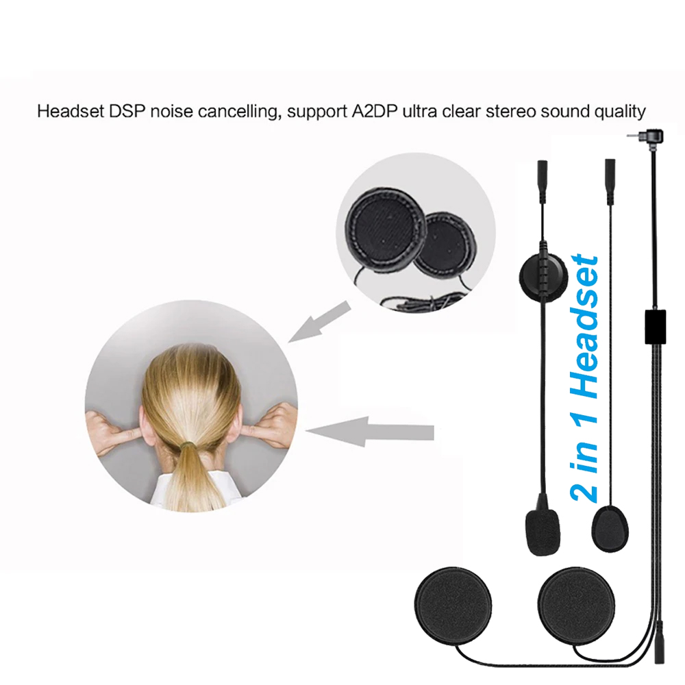 Type-C Kulaklık Hoparlör Akses - Universal Motorcycle Helmet Intercom Headset incelemesi ve fiyatı