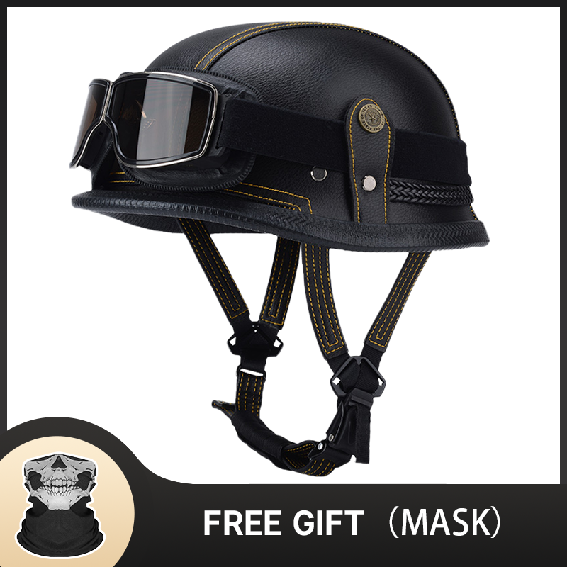 Alman Yarım Vintage Kask Klasi - Vintage Open Face Retro Helmet incelemesi ve fiyatı