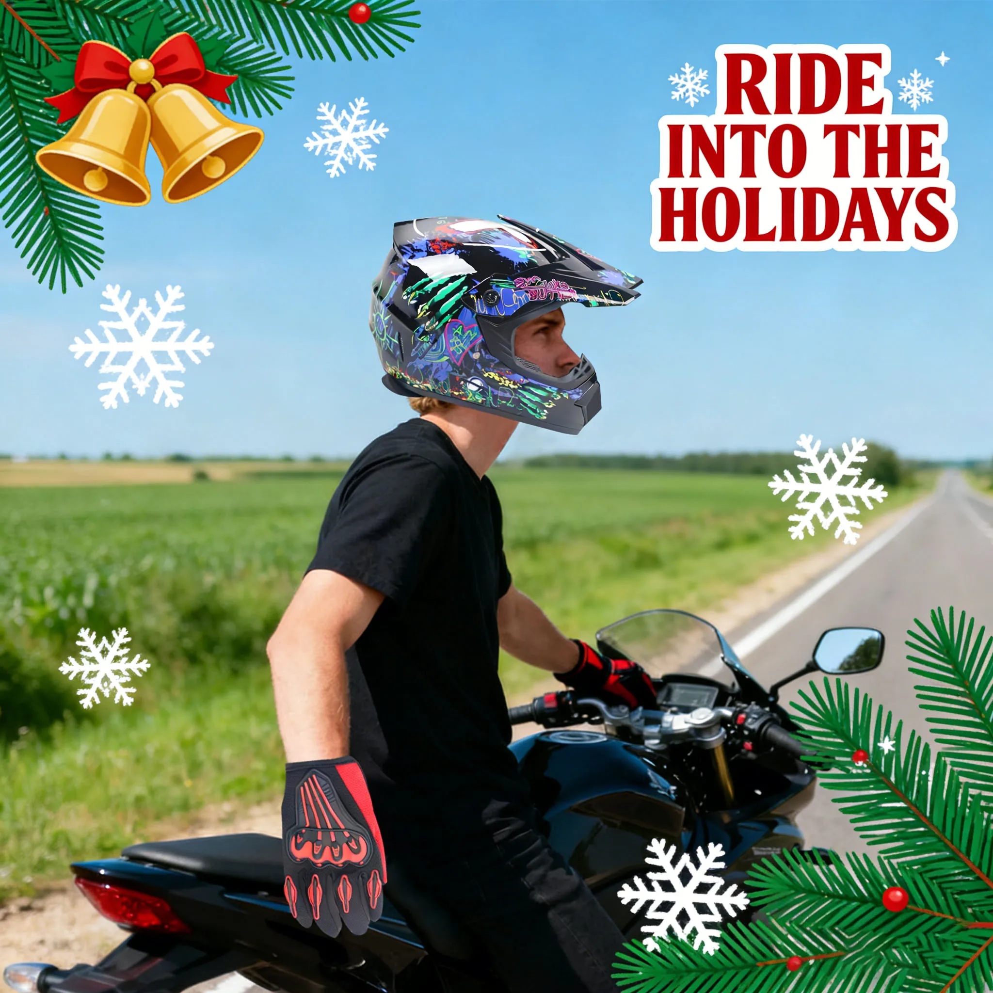 Motokros Kask Seti, Motosiklet - Off Road Motocross Helmet Goggles Set incelemesi ve fiyatı