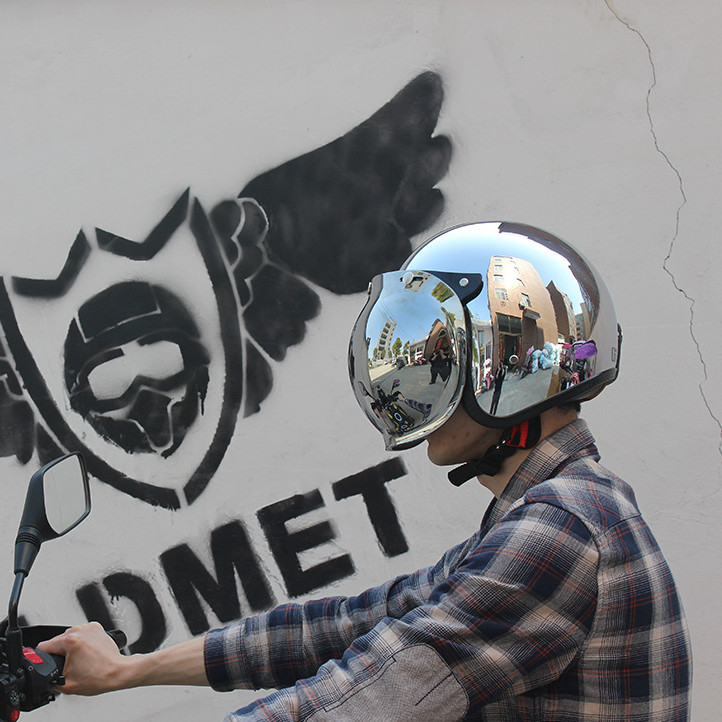 Açık yüz motosiklet Kask bağbo - Vintage Open Face Retro Helmet incelemesi ve fiyatı