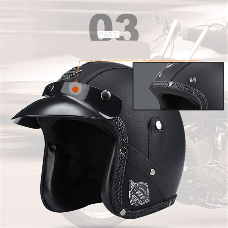 Yeni varış kaskları açık yüz 3 - Vintage Open Face Retro Helmet incelemesi ve fiyatı