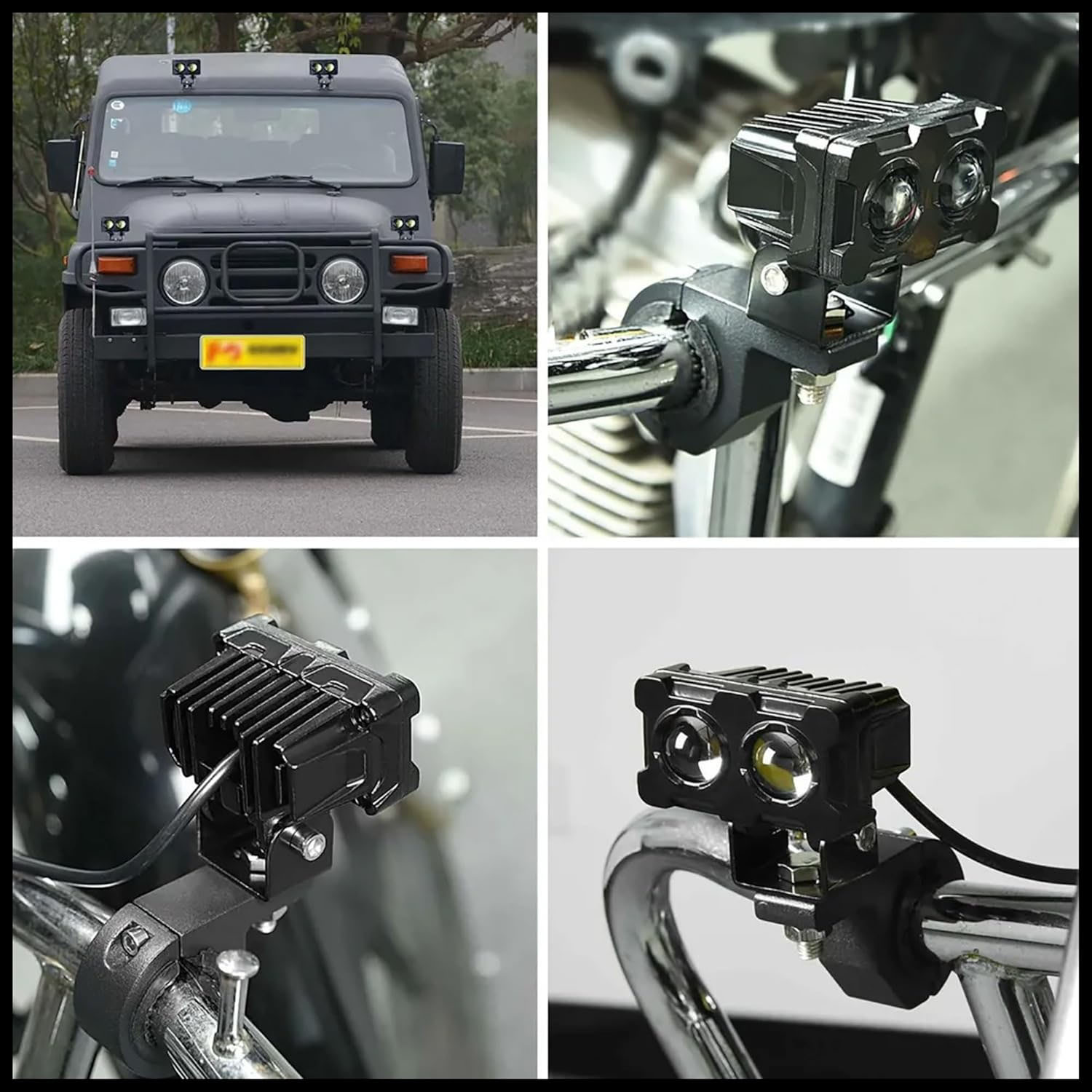 1/2 adet motosiklet LED sis fa - Atv Parts incelemesi ve fiyatı