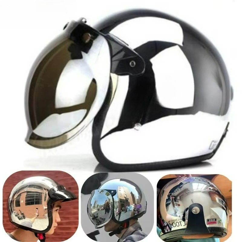 Şık ve Eşsiz Gümüş Kaplama Açı - Vintage Open Face Retro Helmet incelemesi ve fiyatı