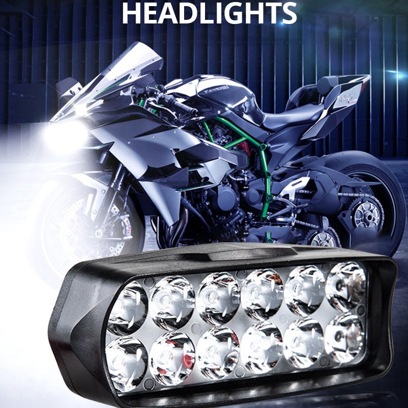 Motosiklet far 12v Spot başkan - Universal Motorcycle Led Headlight Projector incelemesi ve fiyatı