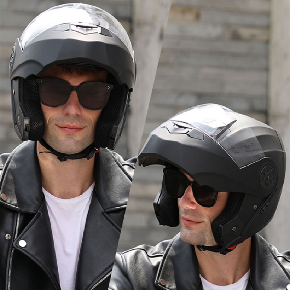 Kişiselleştirilmiş tam yüz Cas - Modular Flip Up Motorcycle Helmet Dot Approved incelemesi ve fiyatı