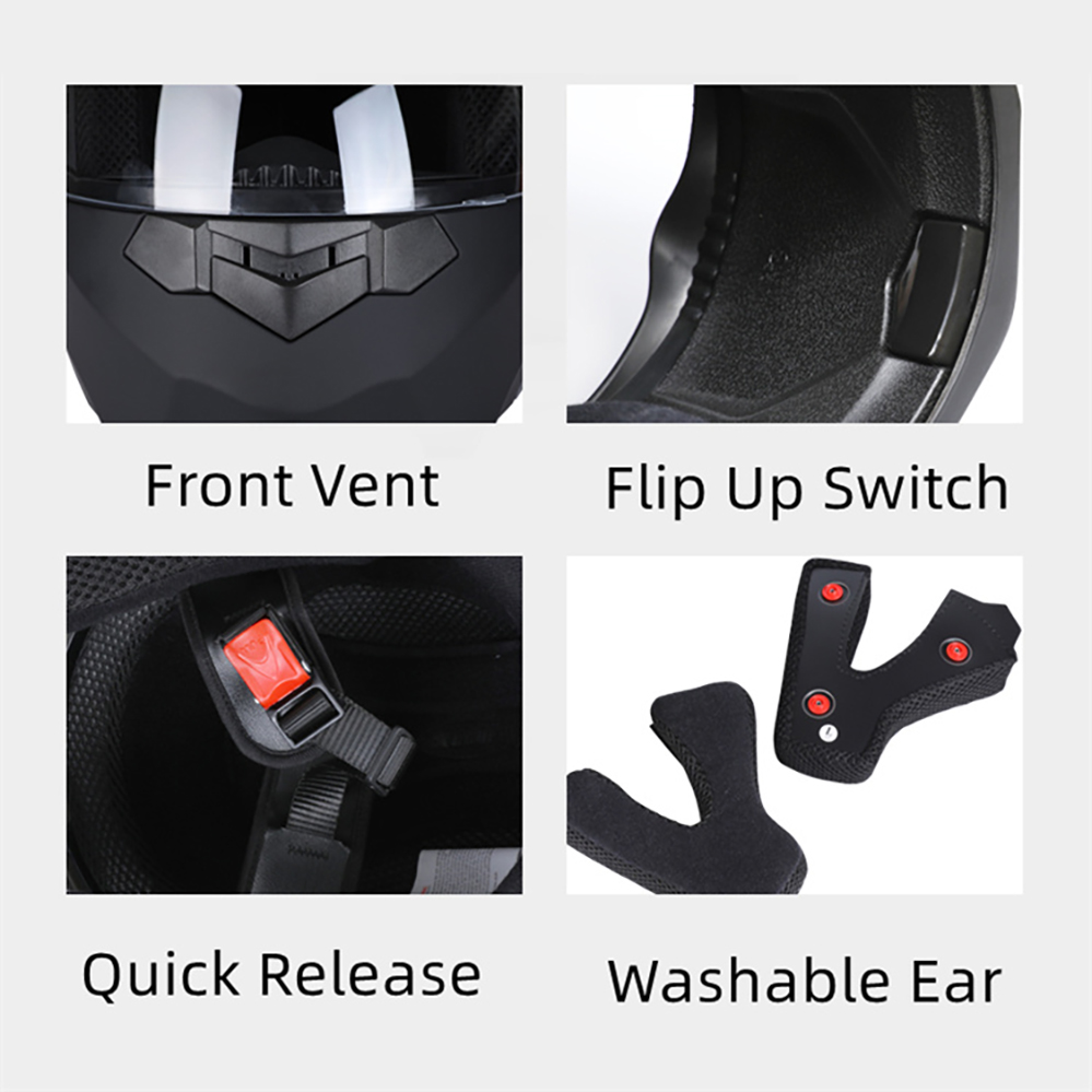 Kişiselleştirilmiş tam yüz Cas - Modular Flip Up Motorcycle Helmet Dot Approved incelemesi ve fiyatı