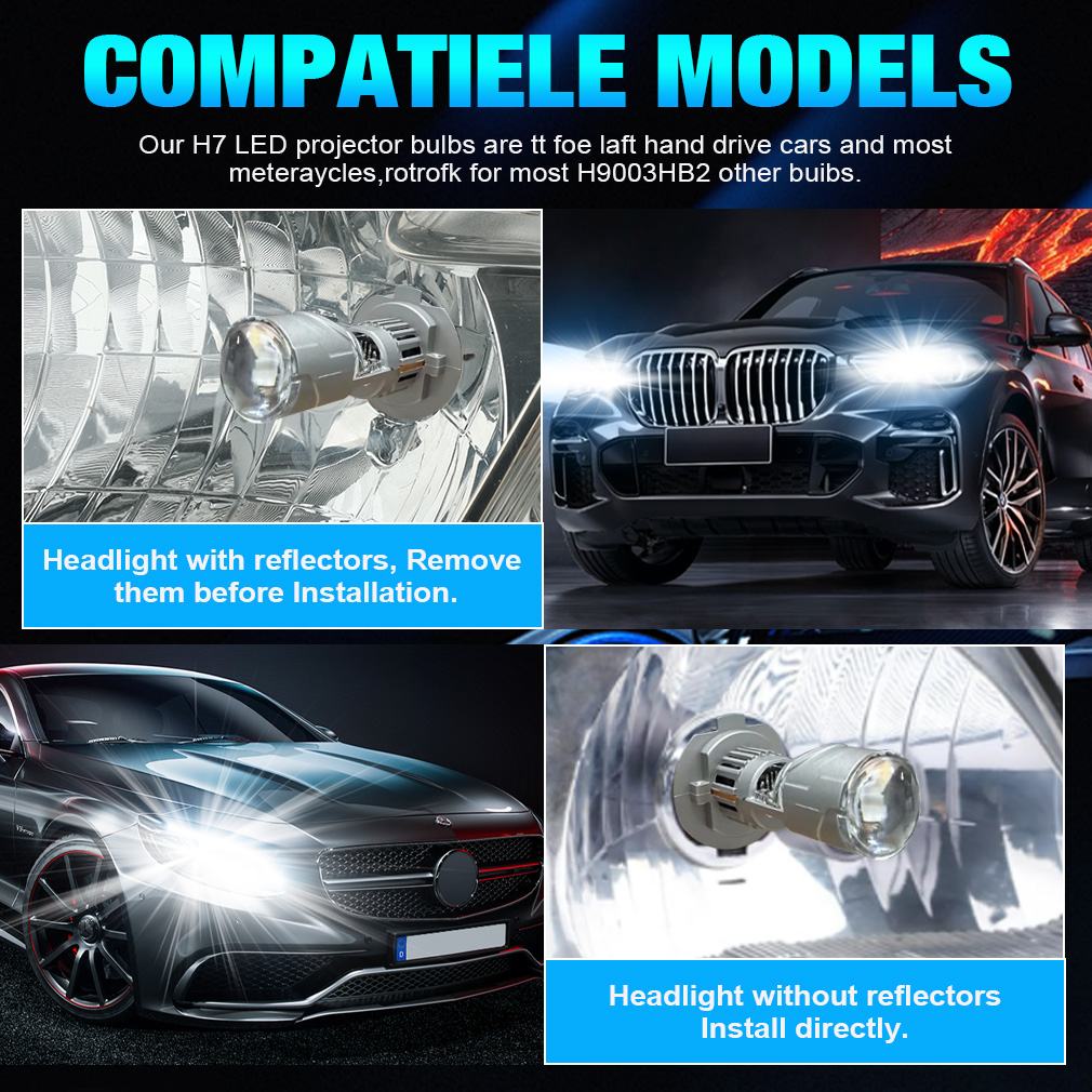 H7 LED Far Projektör Lensi Can - Universal Motorcycle Led Headlight Projector incelemesi ve fiyatı